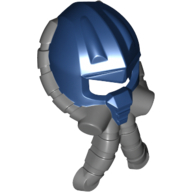 Lego Helmet Space with Air Mask with Pearl Light Gray Hoses Print / Dark Blue