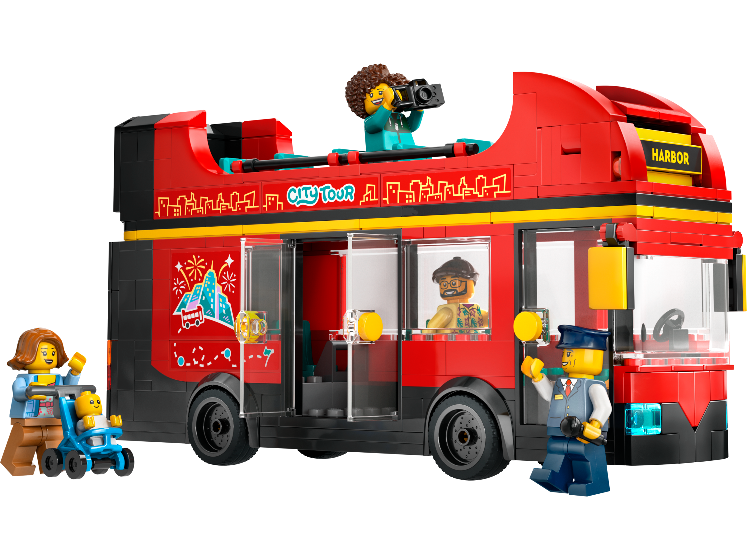 Lego Red Double-Decker Sightseeing Bus
