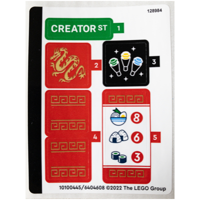 Lego Sticker Sheet for Set 31131-1 / [No Color/Any Color]