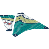 Lego Sail, Triangular, Dark Turquoise and Yellowish-Green Panels Print [Complete Sheet]