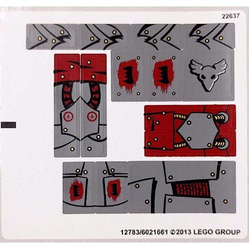 Lego Sticker Sheet for Set 70012-1 / [No Color/Any Color]