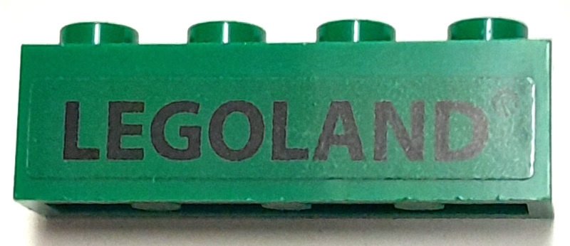 Lego Brick 1 x 4 with Black 'LEGOLAND' Pattern (Sticker) - Set 40166