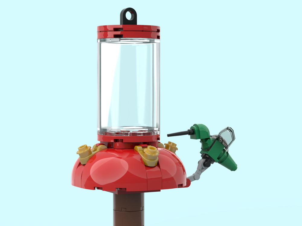 Lego Hummingbird and Feeder