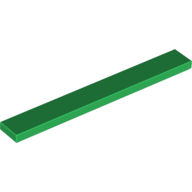 Lego Tile 1 x 8 with Groove / Green