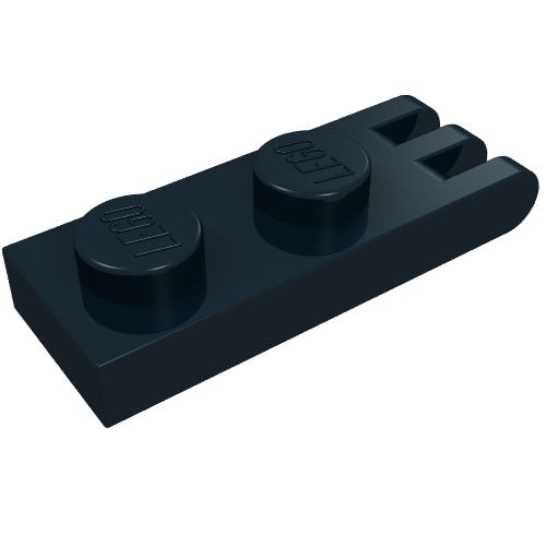Lego Hinge Plate 1 x 2 with 3 Fingers [Solid Studs] / Black