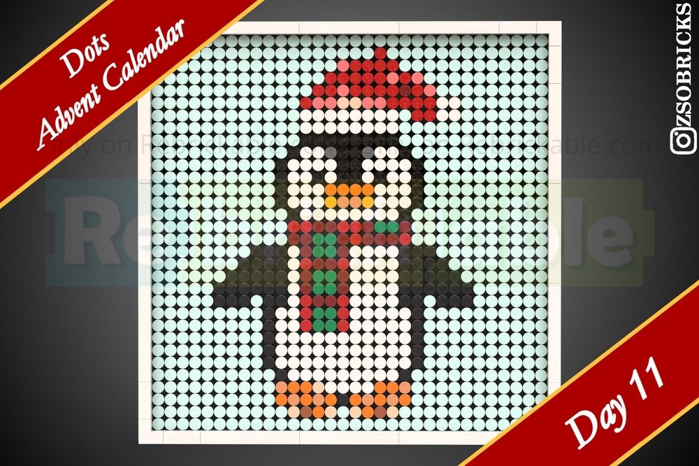 Lego Day 11 - Penguin - Dots Advent Calendar