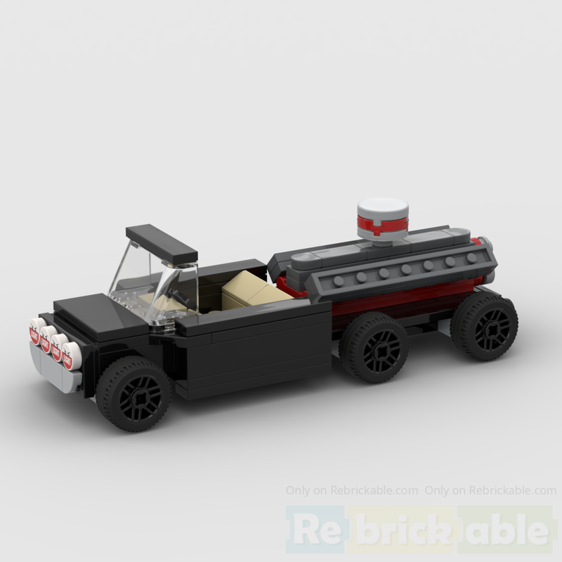 Lego Rear Engine Hot Rod with V16 Chevrolet 454 "Big Block"