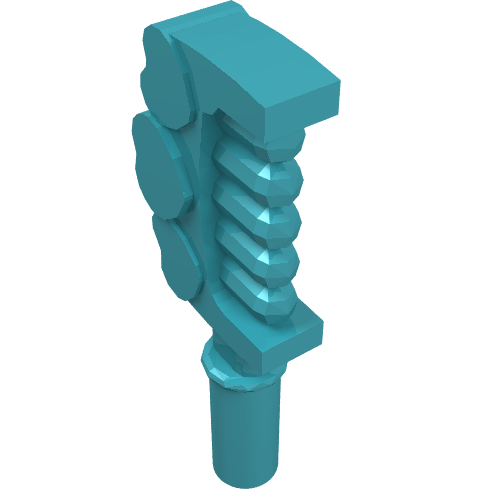 Lego Equipment Comb with Handle and 3 Hearts [Hair Accessory] / Medium Azure