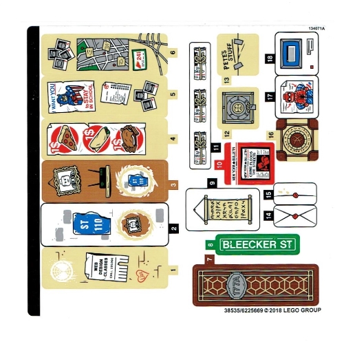 Lego Sticker Sheet 2 for Set 76108-1