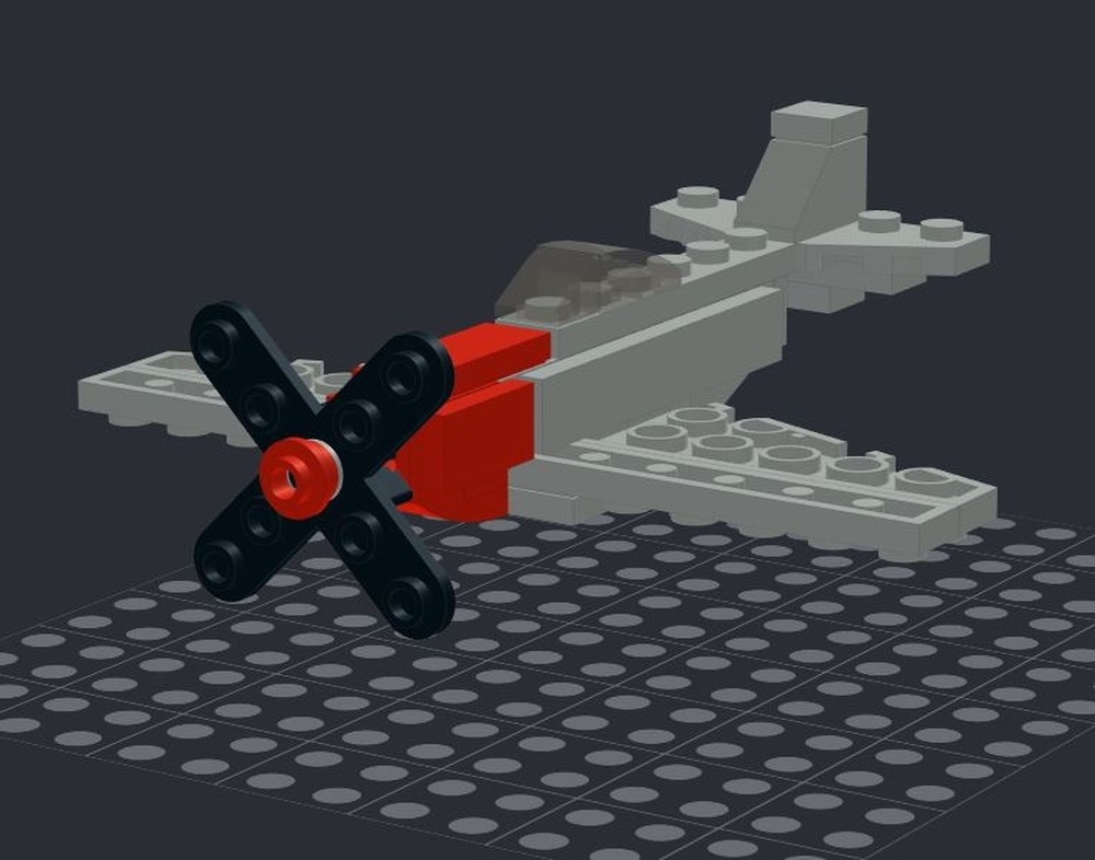 Lego (free) micro scale North American p-51 mustang