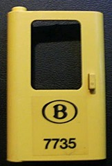 Lego Door 1 x 4 x 5 Train Left, Thin Support at Bottom with 'B 7735' Pattern (Sticker) - Set 7735