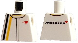 Lego Torso Speed Champions with McLaren Logo Pattern / White