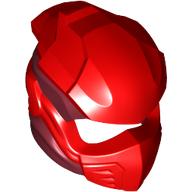Lego Helmet, Ninja with Wraps Dark Red Pattern / Red