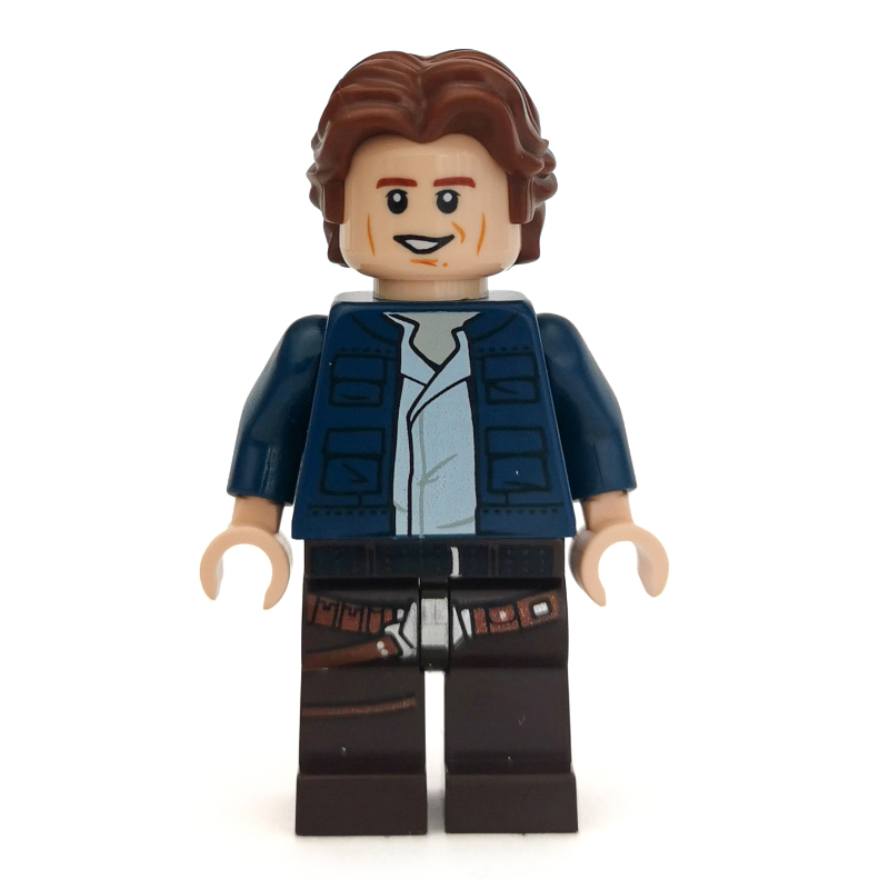 Lego Han Solo, Dark Blue Jacket, Dark Brown Legs