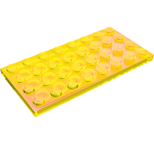 Lego Plate 4 x 8 / Trans-Yellow