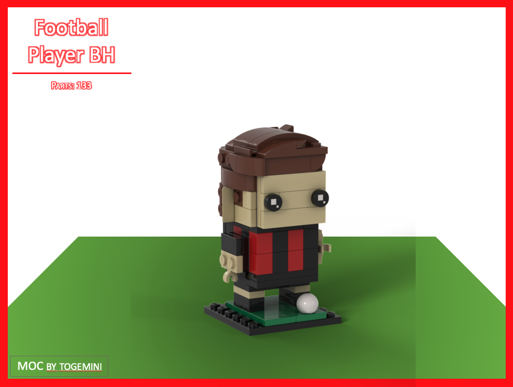 Lego Football/Soccer Player Brickheadz - Eintracht Frankfurt Style
