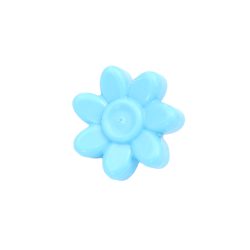 Lego Plant, Flower, 7 Petals on Pin / Medium Azure
