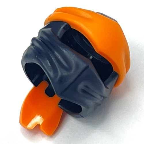 Lego Wrap with Long Back Knot, Orange Band Pattern