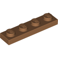 Lego Plate 1 x 4 / Medium Nougat