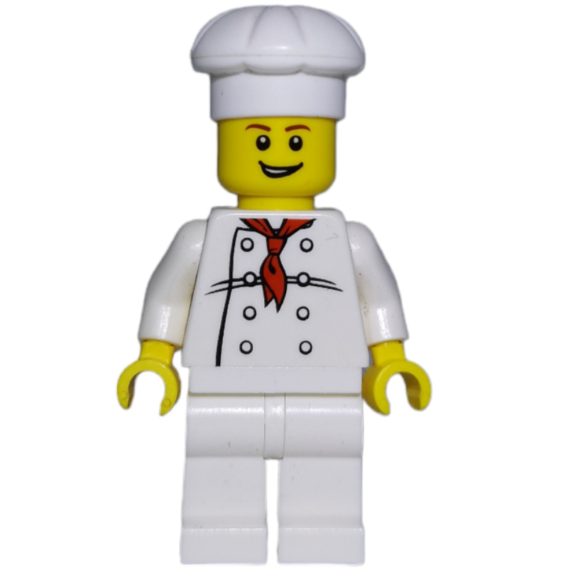 Lego Chef - White Torso, White Legs, White Hat