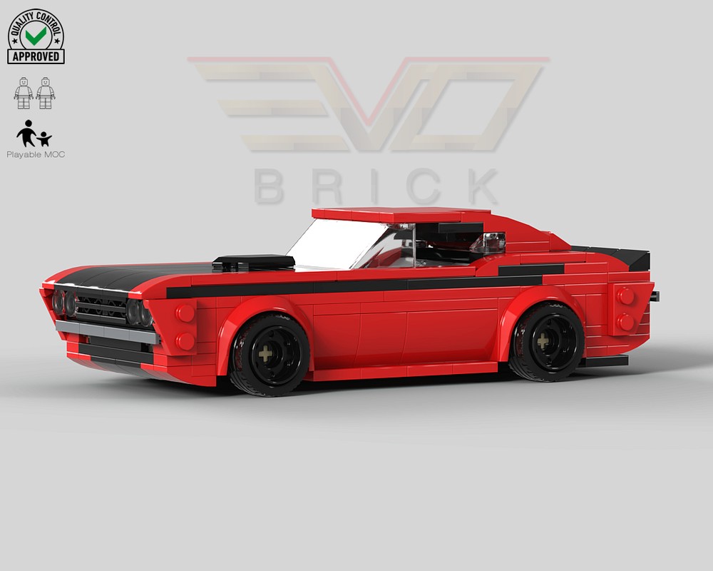 Lego Dodge Challenger T/A 1970 Track Red