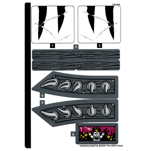 Lego Sticker Sheet for Set 71469-1