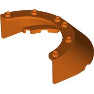 Lego Windscreen Round, Sloped 6 x 8 x 2 / Reddish Orange