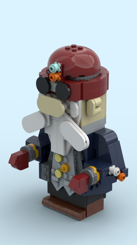 Lego Gonk (Gnome) with flying helmet