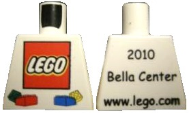 Lego Torso LEGO World Denmark 2010 Pattern / White