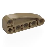 Lego Technic Beam 2 x 5 L-Shape with Quarter Ellipse Thick / Dark Tan