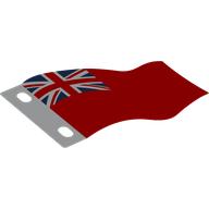 Lego Flag 7 x 5 Wave with Union Jack on Red Field Print / White