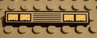 Lego Tile 1 x 6 with Headlights and Grille Pattern (Sticker) - Set 8459