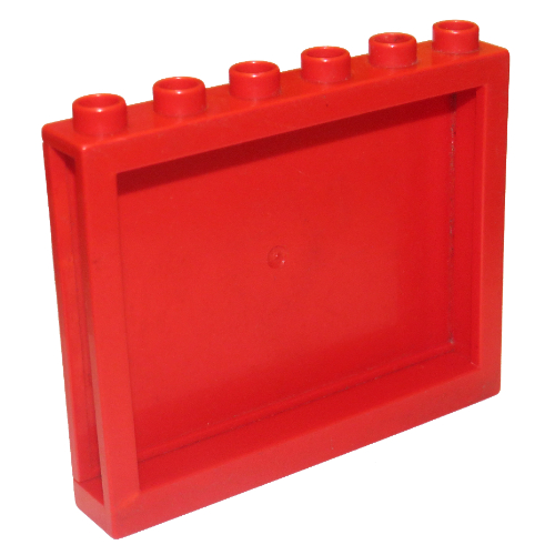 Lego Duplo Panel 1 x 6 x 4, Slide Holder / Red