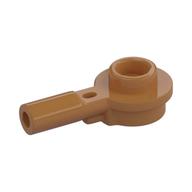 Lego Plate Round 1 x 1 with Hollow Stud and Horizontal Bar 1L / Medium Nougat