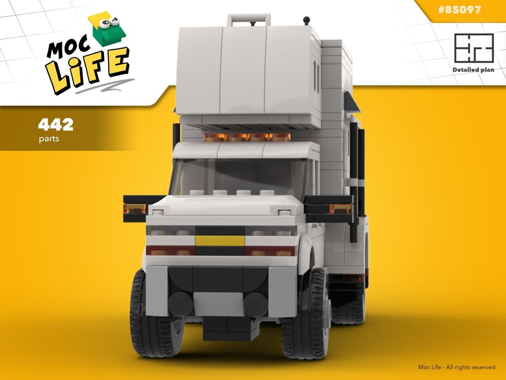 Lego Chevrolet Silverado 3500 quad cab dually with camper