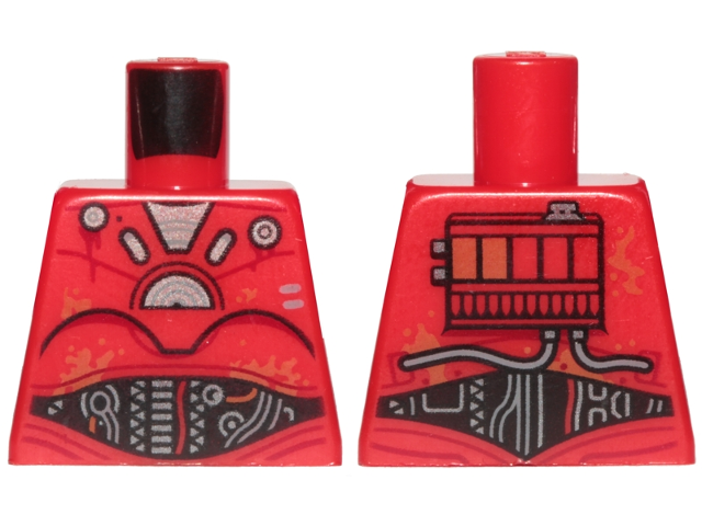 Lego Torso SW Kessel Operations Droid Pattern / Red