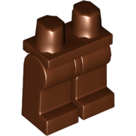 Lego Hips and Reddish Brown Legs with Dark Red Sash, Silver Armor print / Reddish Brown