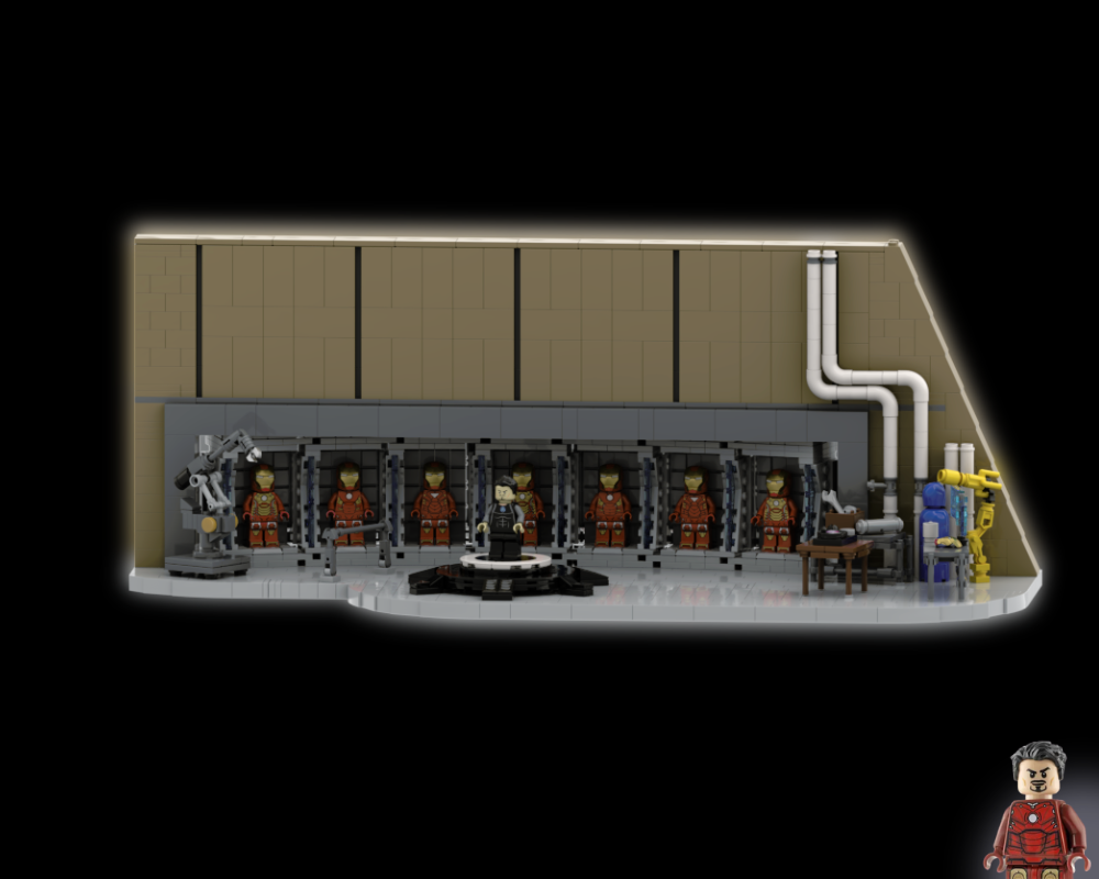 Lego Iron Man - Hall of Armor (Minifigures Display Stand)