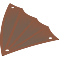 Lego Sail, Scalloped, 12 x 21 Tattered with Winged Edge and Dark Brown Print