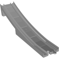 Lego Duplo Train Track, Bridge Lower Section / Light Bluish Gray