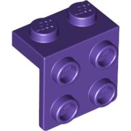 Lego Bracket 1 x 2 - 2 x 2 / Dark Purple