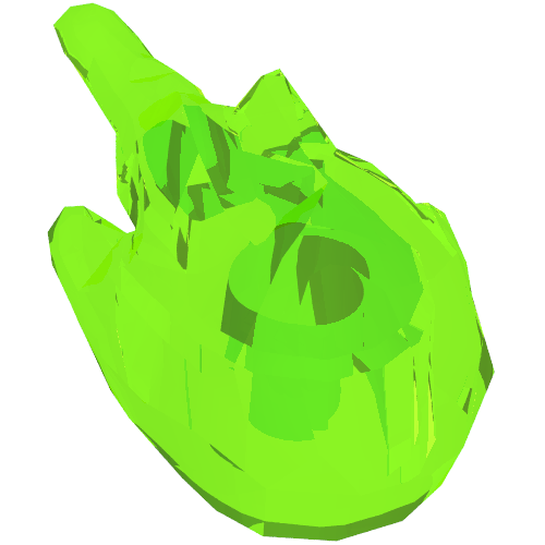 Lego Wave / Power Burst / Flame Blaster with Handle / Trans-Bright Green