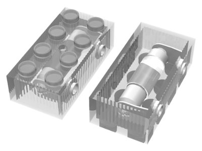 Lego Electric, Light Brick 4.5V 2 x 4 with Removable Bulb