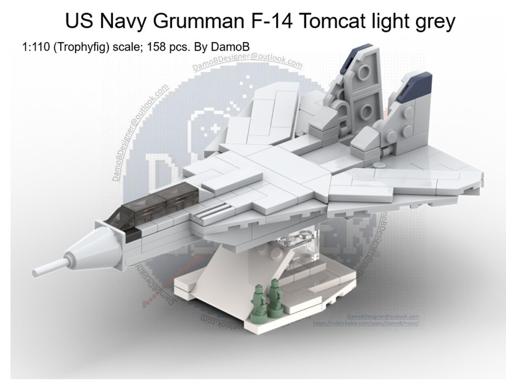 Lego US Navy Grumman F-14 Tomcat (light grey livery)
