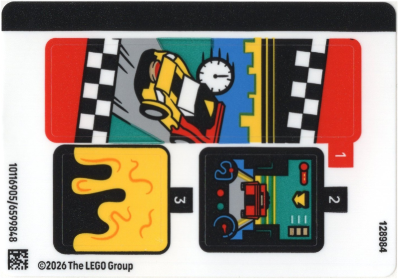 Lego Sticker Sheet for Set 60496-1