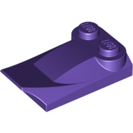 Lego Brick Wedged, Curved 2 x 3 x 2/3 Two Studs, Wing End / Dark Purple