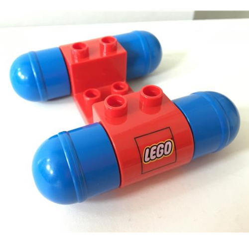 Lego Duplo Car Base with Blue Wheels and Lego Logo Print
