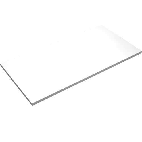 Lego Tile 8 x 16 with Bottom Tubes on Edges / White