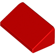Lego Brick Sloped 30° 1 x 2 x 2/3 / Red