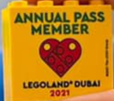 Lego Brick 2 x 4 x 3 with LEGOLAND Dubai 2021 Annual Pass Member Pattern